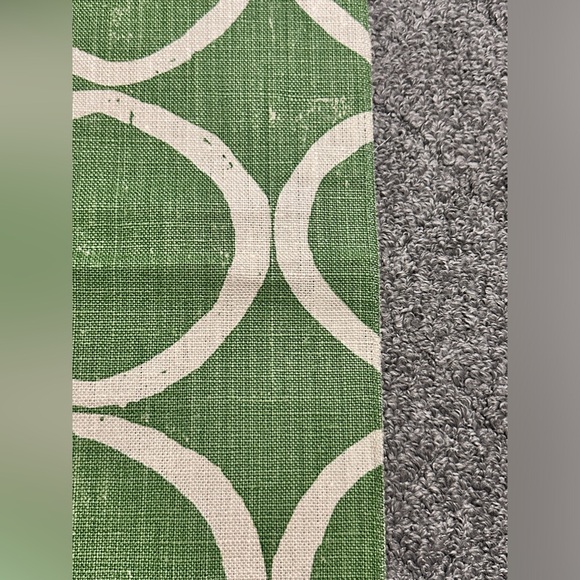 Lee Jofa Fabric Sample Remnant Circles Forest Linen Green Blithfield Crafts - Picture 15 of 16